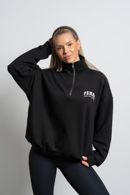 Black Équilibre Sweat Half Zip - for dame - Famme - Sweatshirt