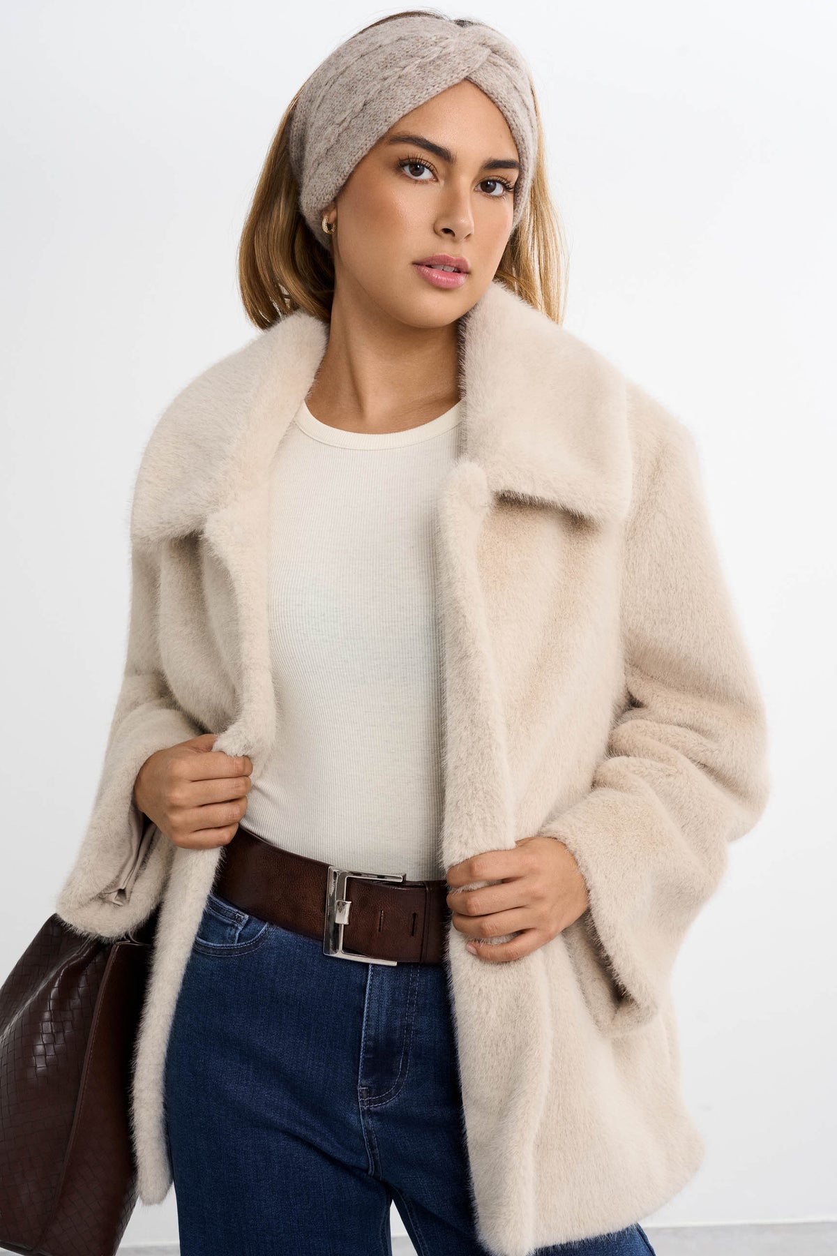 Courchevel, veste en fausse fourrure