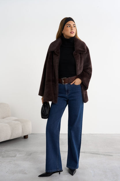 Courchevel, veste en fausse fourrure