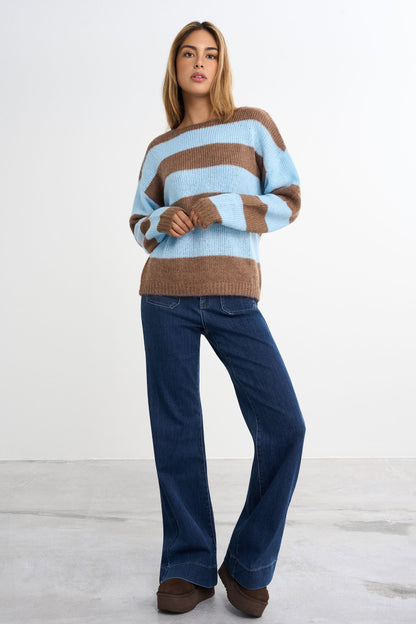 Pull rayé tricoté