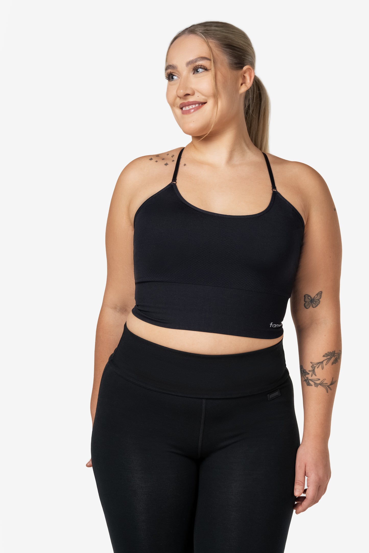 Black Power Seamless Top - for dame - Famme - Sports Bra